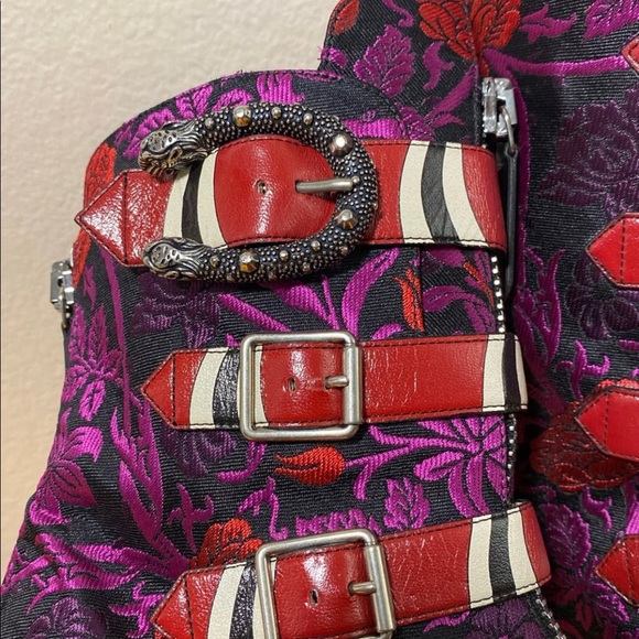 Gucci boots Malaga Kid Susan Buckle Ankle Boots boot Runway British punk theme - Picture 11 of 12